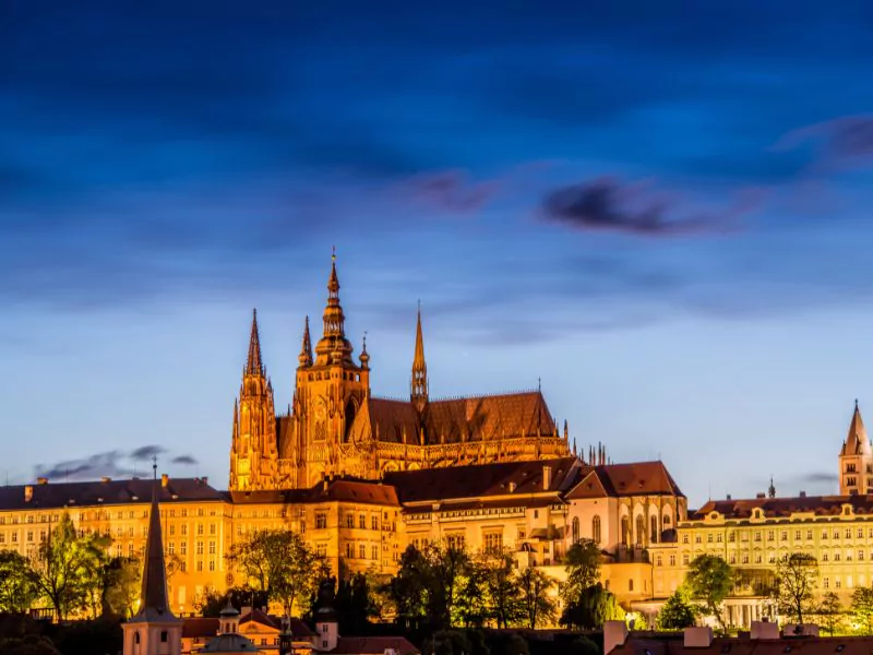 Hidden gems of the Prague Castle a photo of prague castle from afar