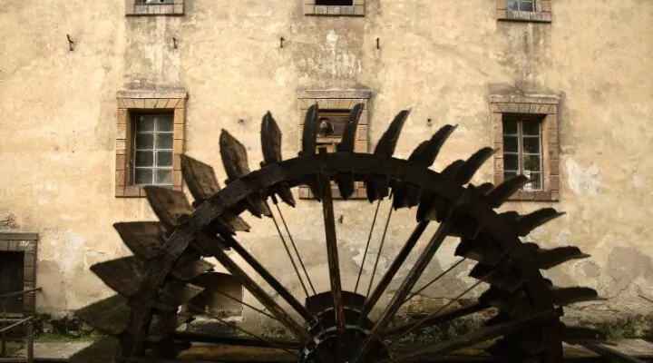 A wooden canal mill in Prague. One of the historical hidden gems of Prague